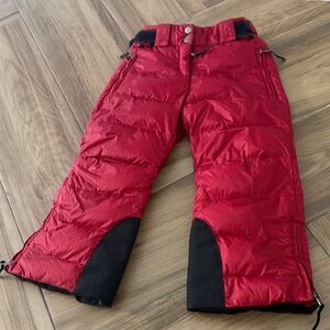 Kids Red and Black Snow Pants ski pants snowsuit